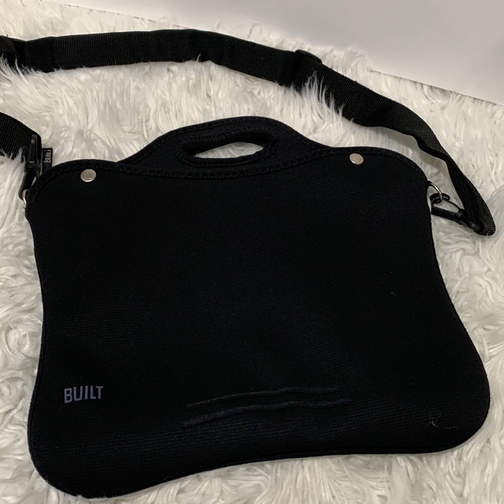 BUILT Neoprene Black Laptop Bag for Men